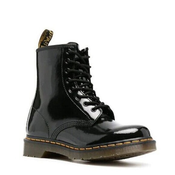 Dr. Martens 1460 Classic Patent Leather Combat Boots Black Women's size 8 - NEW - Picture 5 of 5
